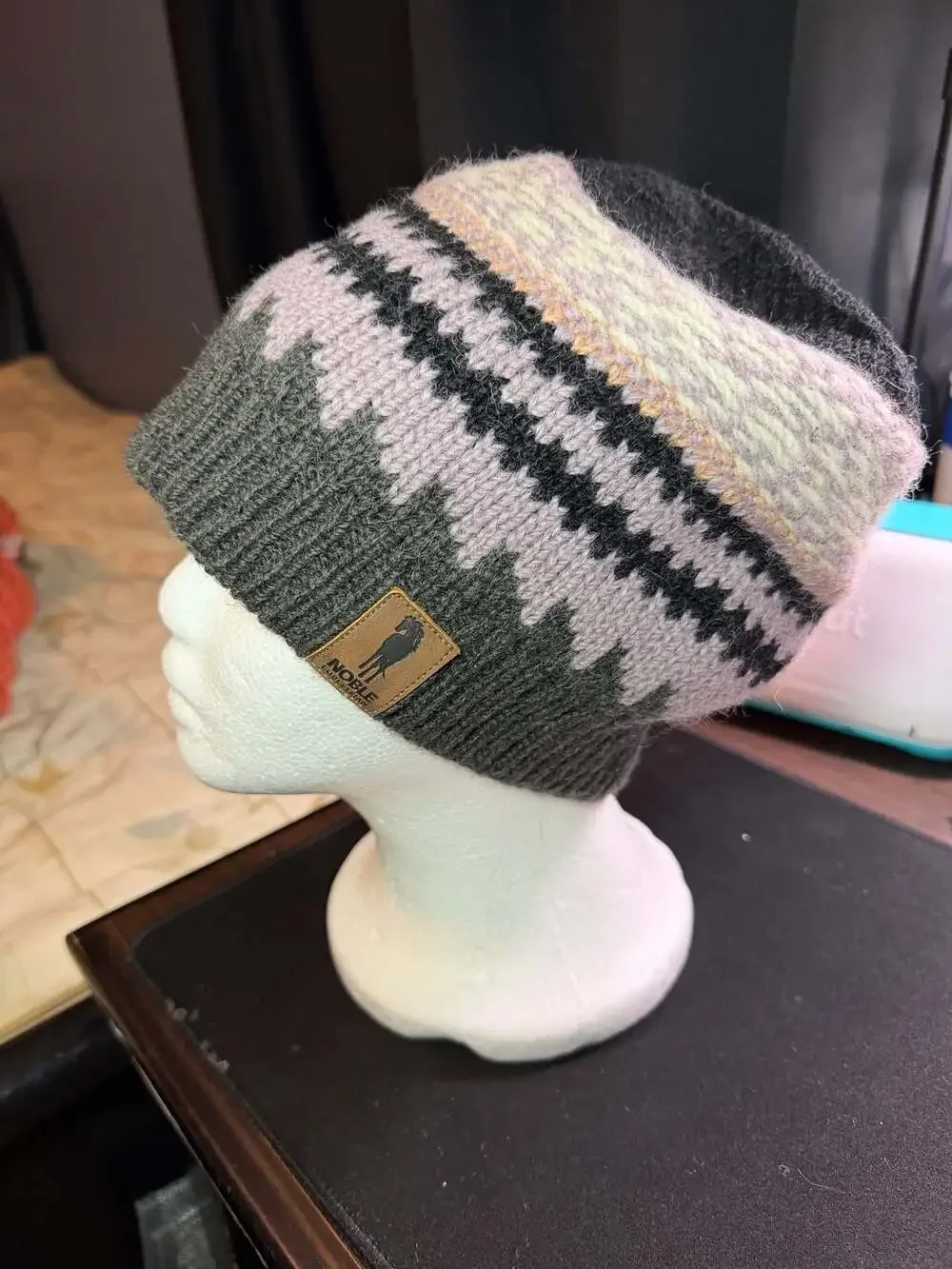 Noble Equestrian Fair Isle Knit Lambswool Beanie Hat